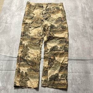 Vtg North River Lounge Sleep Pants Mens M Camo Deer Hunting Outdoor NOS
